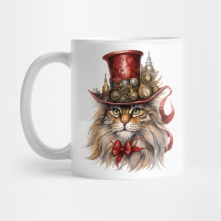 Steampunk Christmas Cat Mug